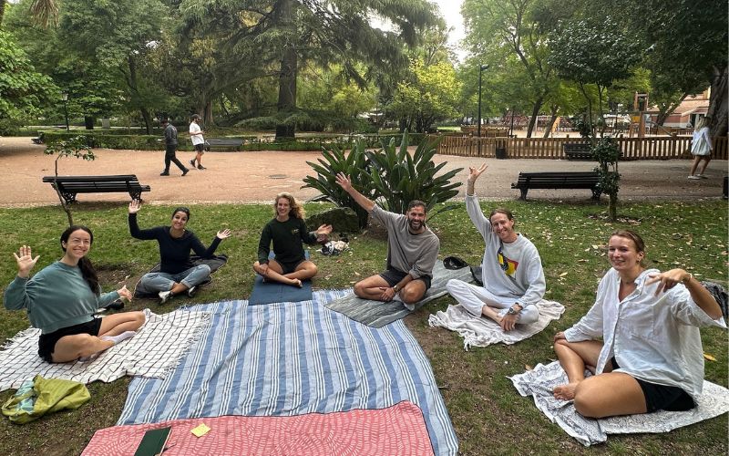 Outdoor breathwork event in Lisbon